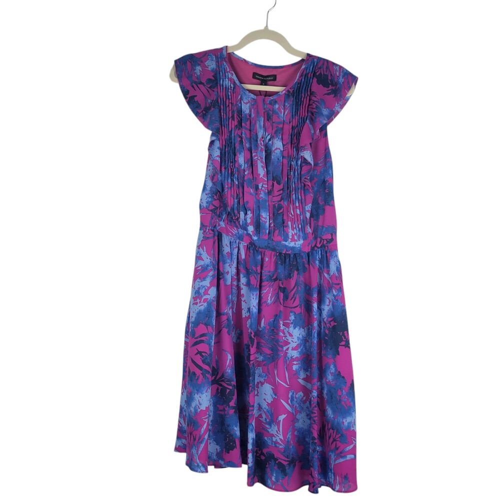 Banana Republic Dress Women’s size 8 Flutter Ruffle Pink/Blue Floral NWT $148